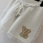 Louis Vuitton Women Fringe Hem Toweling Shorts White 1AK0BX