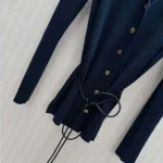 Chanel Women Cardigan Silk Dark Blue - Image 3