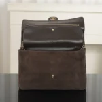 Chanel Women Maxi Flap Suede Calfskin & Gold Dark Brown - Image 6