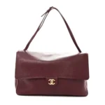 Chanel Women Maxi Flapbag Grained Calfskin & Gold-Tone Metal