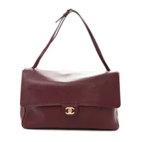 Chanel Women Maxi Flapbag Grained Calfskin & Gold-Tone Metal
