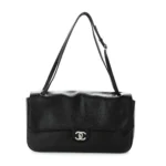 Chanel Women Maxi Flapbag Small Grained Calfskin & Silver-Tone Metal
