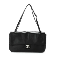 Chanel Women Maxi Flapbag Small Grained Calfskin & Silver-Tone Metal