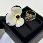 Chanel Women Ring Metal Resin Strass & Glass Pearls ABH997