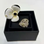 Chanel Women Ring Metal Resin Strass & Glass Pearls ABH997