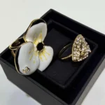Chanel Women Ring Metal Resin Strass & Glass Pearls ABH997