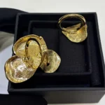 Chanel Women Ring Metal Resin Strass & Glass Pearls ABH997