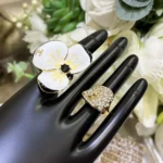 Chanel Women Ring Metal Resin Strass & Glass Pearls ABH997