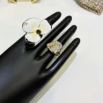 Chanel Women Ring Metal Resin Strass & Glass Pearls ABH997
