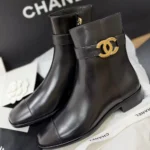 Chanel Women Short Boots Calfskin-Black G47635