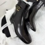 Chanel Women Short Boots Calfskin-Black G47635