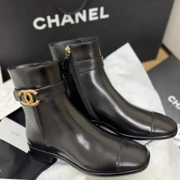 Chanel Women Short Boots Calfskin-Black G47635