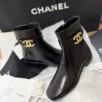 Chanel Women Short Boots Calfskin-Black G47635