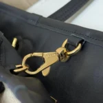 Chanel Women Small Tote Canvas Calfskin & Gold-Tone Metal-Ecru & Black - Image 7