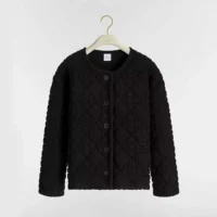 Dior Women DiorAlps Cannage Jacket Black Virgin Wool-Cashmere-Blend Jacquard
