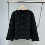 Dior Women DiorAlps Cannage Jacket Black Virgin Wool-Cashmere-Blend Jacquard