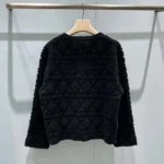 Dior Women DiorAlps Cannage Jacket Black Virgin Wool-Cashmere-Blend Jacquard