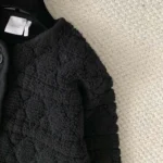 Dior Women DiorAlps Cannage Jacket Black Virgin Wool-Cashmere-Blend Jacquard