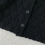 Dior Women DiorAlps Cannage Jacket Black Virgin Wool-Cashmere-Blend Jacquard
