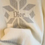 Dior Women DiorAlps Fitted Sweater Ecru Dior Snowflake Wool-Cashmere-Blend Knit