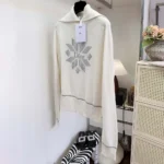 Dior Women DiorAlps Fitted Sweater Ecru Dior Snowflake Wool-Cashmere-Blend Knit