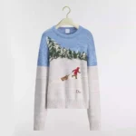 Dior Women DiorAlps Oversized Embroidered Sweater Multicolor Dior d'Hiver Virgin Wool Intarsia