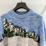 Dior Women DiorAlps Oversized Embroidered Sweater Multicolor Dior d'Hiver Virgin Wool Intarsia