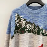 Dior Women DiorAlps Oversized Embroidered Sweater Multicolor Dior d'Hiver Virgin Wool Intarsia