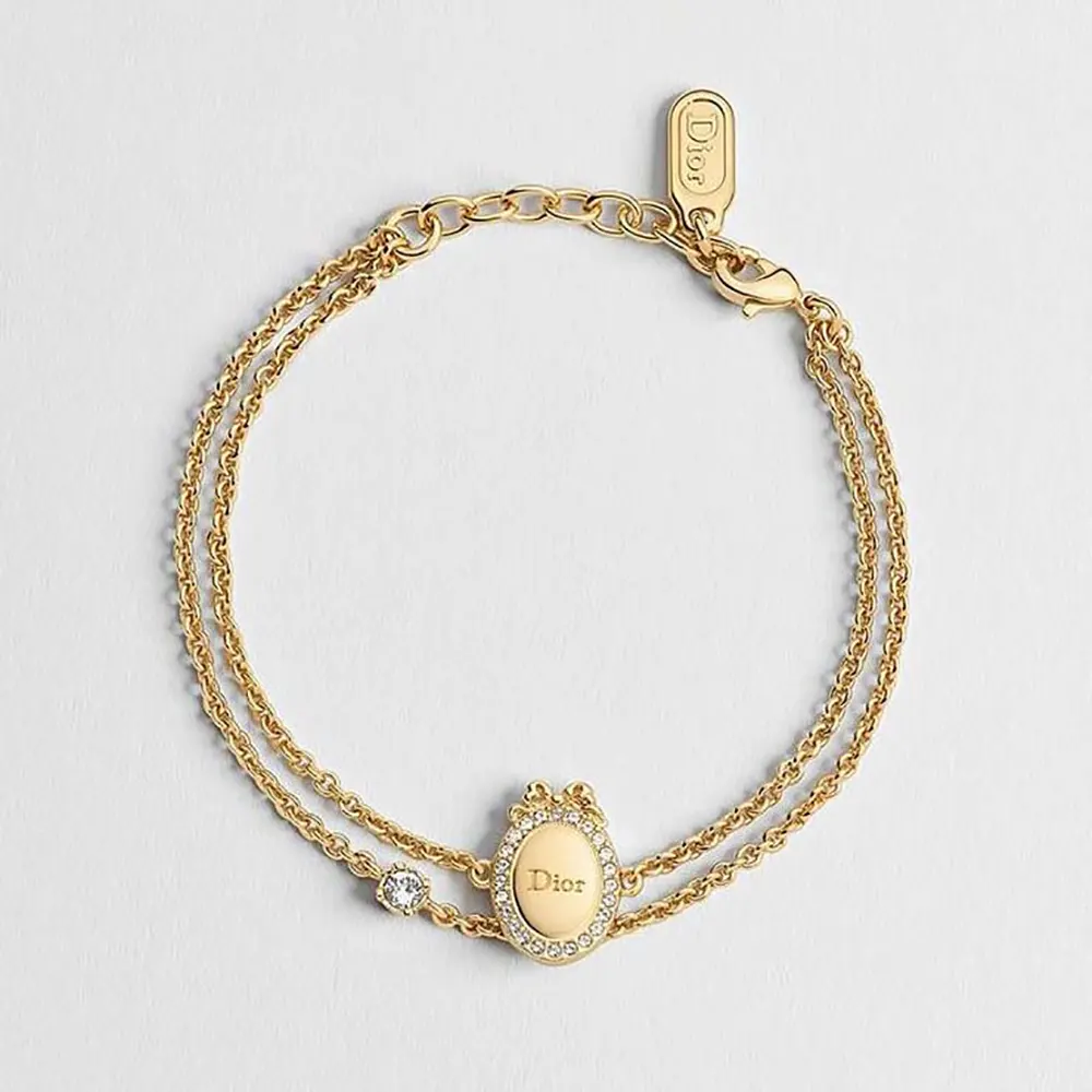 Dior Women Médaillon Bracelet Gold-Finish Metal and Crystals (1) Dior Women Médaillon Bracelet Gold-Finish Metal and Crystals