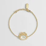 Dior Women Médaillon Bracelet Gold-Finish Metal and White Mother-of-Pearl