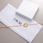 Dior Women Médaillon Bracelet Gold-Finish Metal and White Mother-of-Pearl