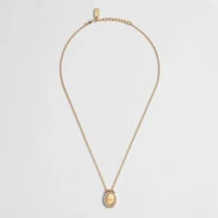 Dior Women Médaillon Necklace Gold-Finish Metal and Crystals