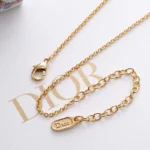 Dior Women Médaillon Necklace Gold-Finish Metal and Crystals
