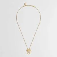 Dior Women Médaillon Necklace Gold-Finish Metal and White Mother-of-Pearl