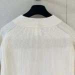 Dior Women Oversized Sweater White Wool and Cashmere Ribbed Knit
