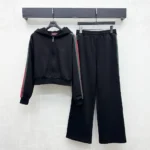 Gucci Women Cotton Jersey Leisure Pants With Web A00A78XJH3Y