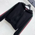Gucci Women Cotton Jersey Zip Jacket With Web A00A75XJH3Y