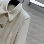 Gucci Women Crêpe Wool Jacket With Double G Button A00E1TZACKN