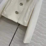 Gucci Women Crêpe Wool Jacket With Double G Button A00E1TZACKN
