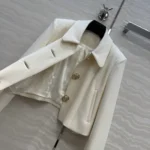 Gucci Women Crêpe Wool Jacket With Double G Button A00E1TZACKN