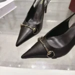 Gucci Women Donna Slingback Pump-Black A0068PAAF0M
