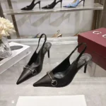 Gucci Women Donna Slingback Pump-Black A0068PAAF0M