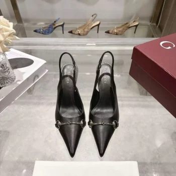 Gucci Women Donna Slingback Pump-Black A0068PAAF0M