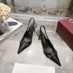 Gucci Women Donna Slingback Pump-Black A0068PAAF0M