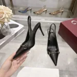 Gucci Women Donna Slingback Pump-Black A0068PAAF0M