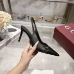 Gucci Women Donna Slingback Pump-Black A0068PAAF0M
