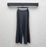 Gucci Women Fine Wool Leisure Pants With Web A006FPXKFTL