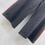 Gucci Women Fine Wool Leisure Pants With Web A006FPXKFTL