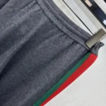 Gucci Women Fine Wool Leisure Pants With Web A006FPXKFTL