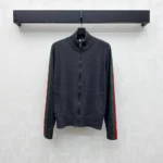 Gucci Women Fine Wool Zip Jacket With Web A006FMXKFTL